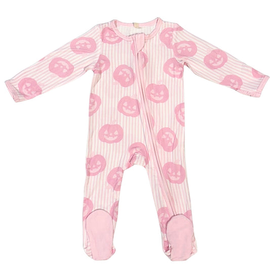Footie - Jack-O-Lantern Pink