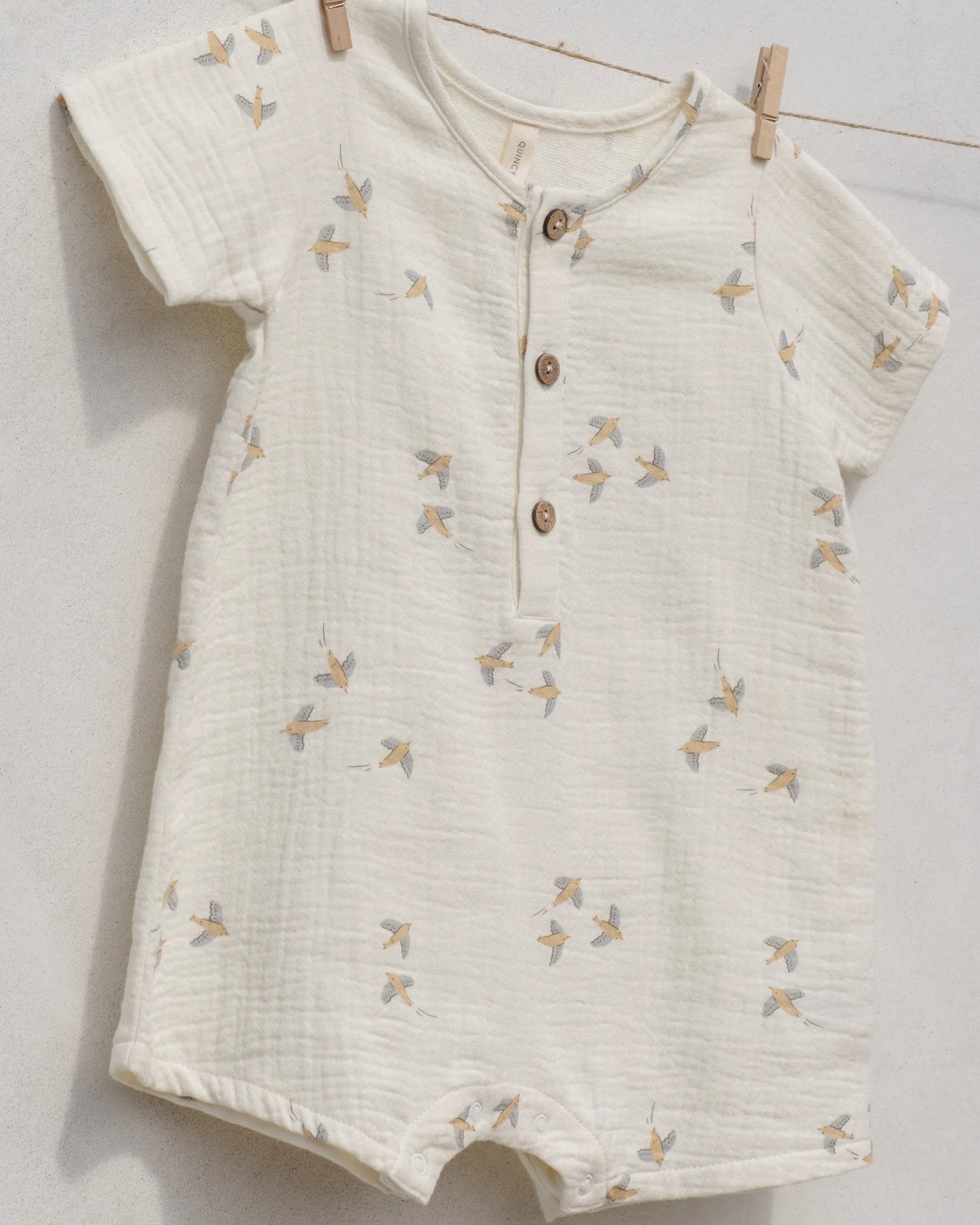 Woven Romper - Birds