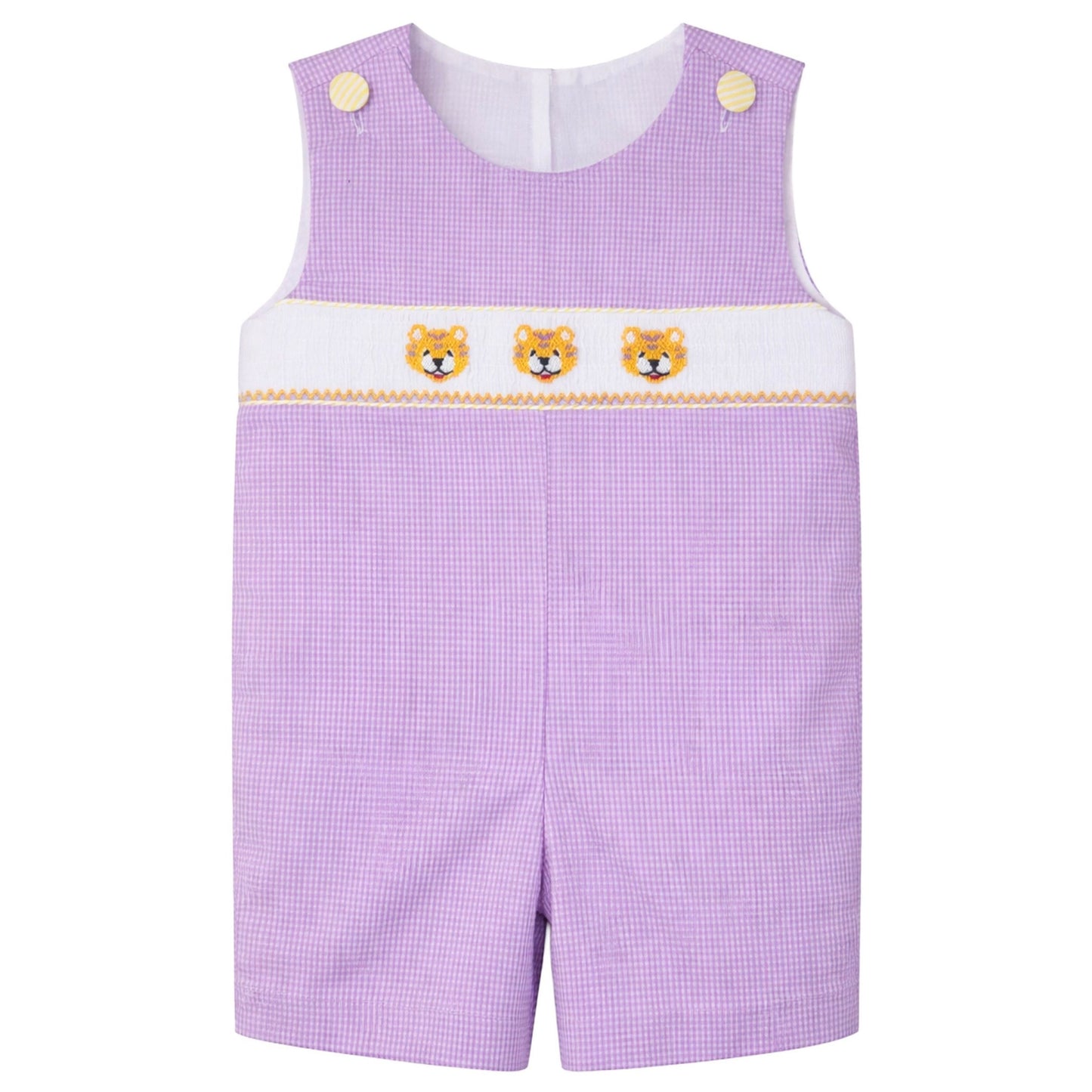 Ethan Smocked Jon Jon - Tiger