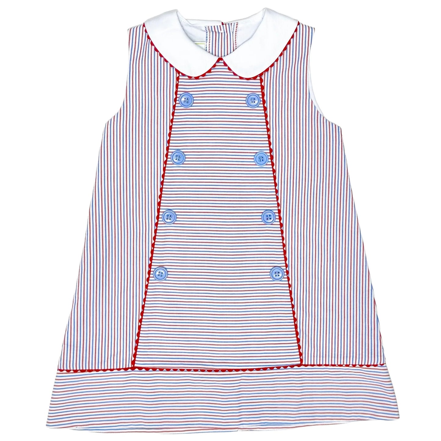 A-Line Dress - Red/White/Blue