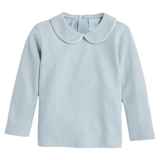 Bella Bliss LS Peter Pan Tee - Moody Blue