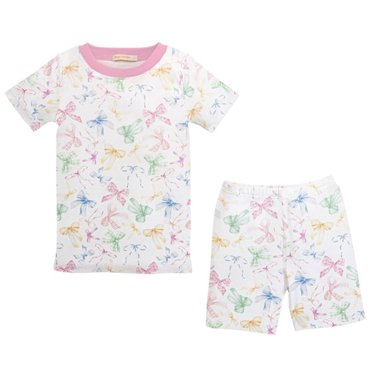 Pima Short Pajama - Confetti Bows