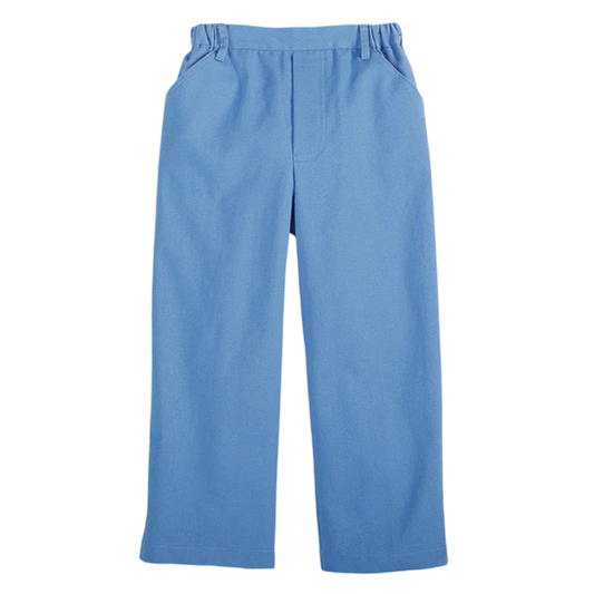 BB Twill Faux Zip Pant - Blue