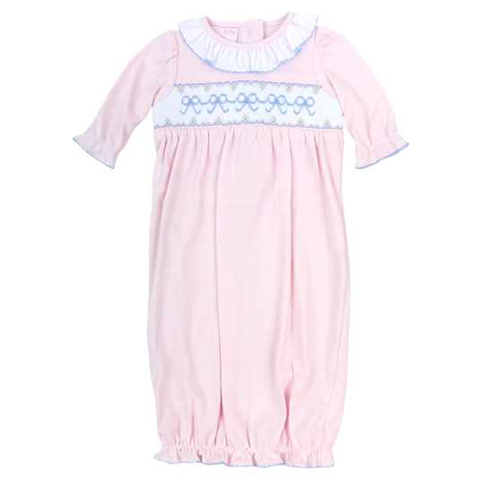 PB Smocked Gown - Bows