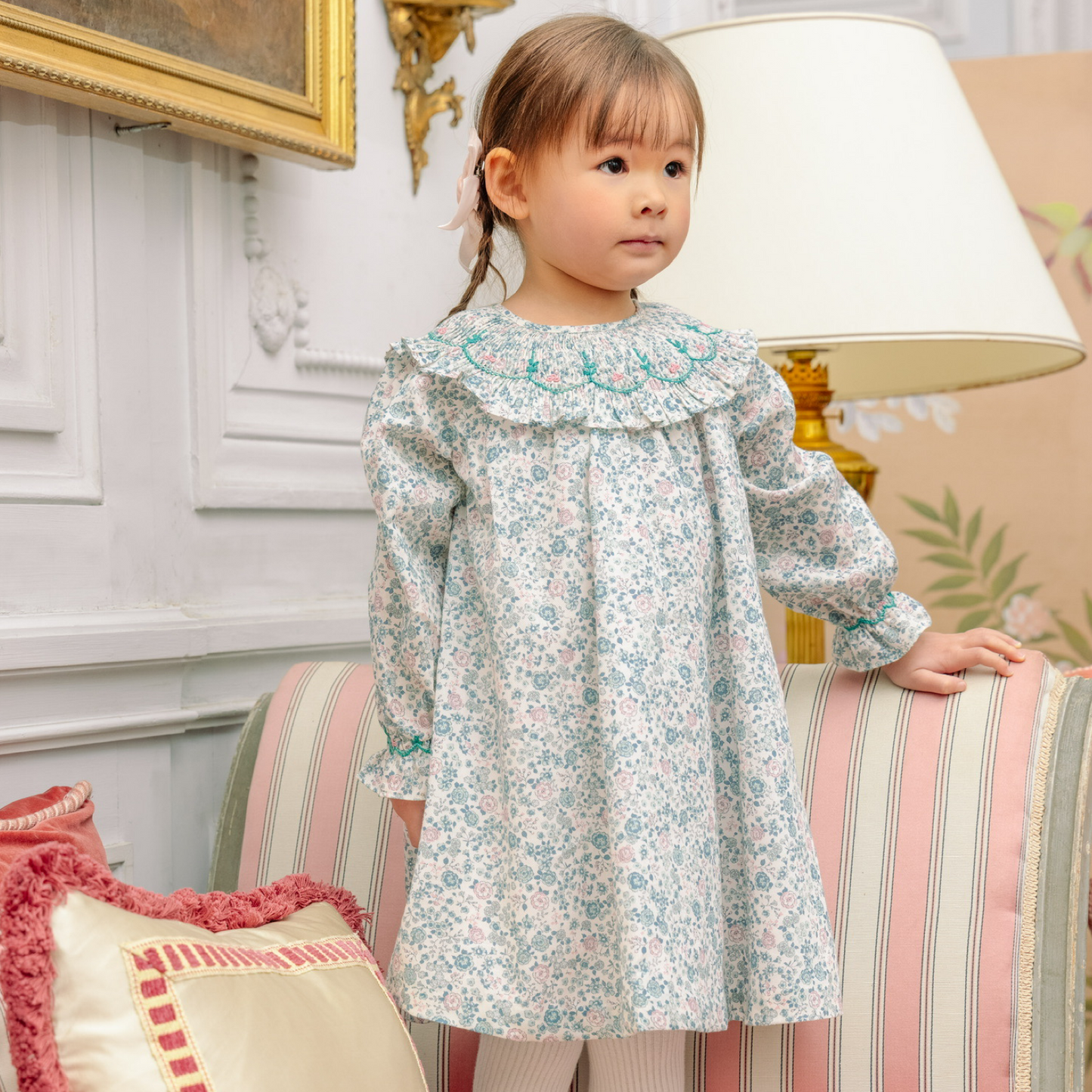 Bishop Dress - Blue Floral