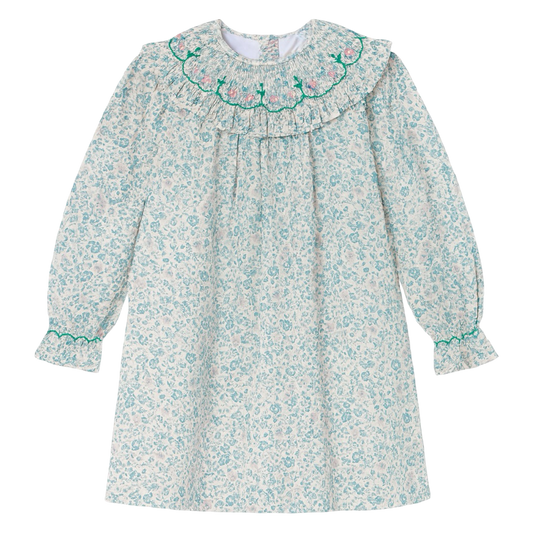 Bishop Dress - Blue Floral