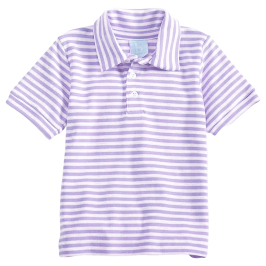 Bella Bliss Striped Polo - Lavender