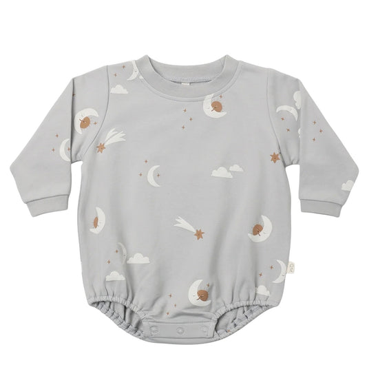 Crewneck Bubble Romper - Sky Friends