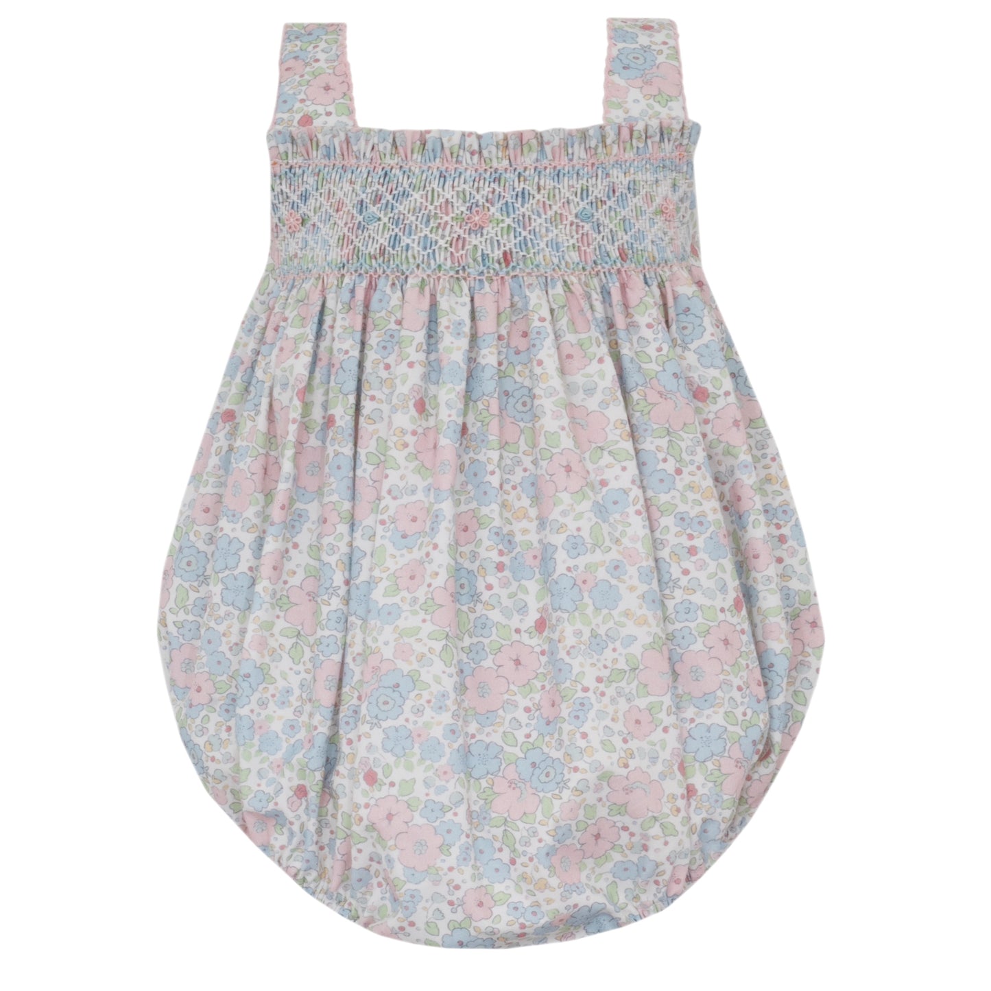 Caroline Smocked Bubble - Liberty Floral