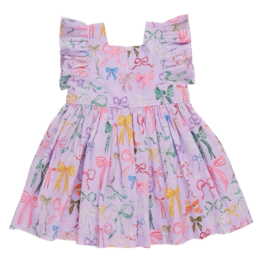 Elsie Dress - Watercolor Bows