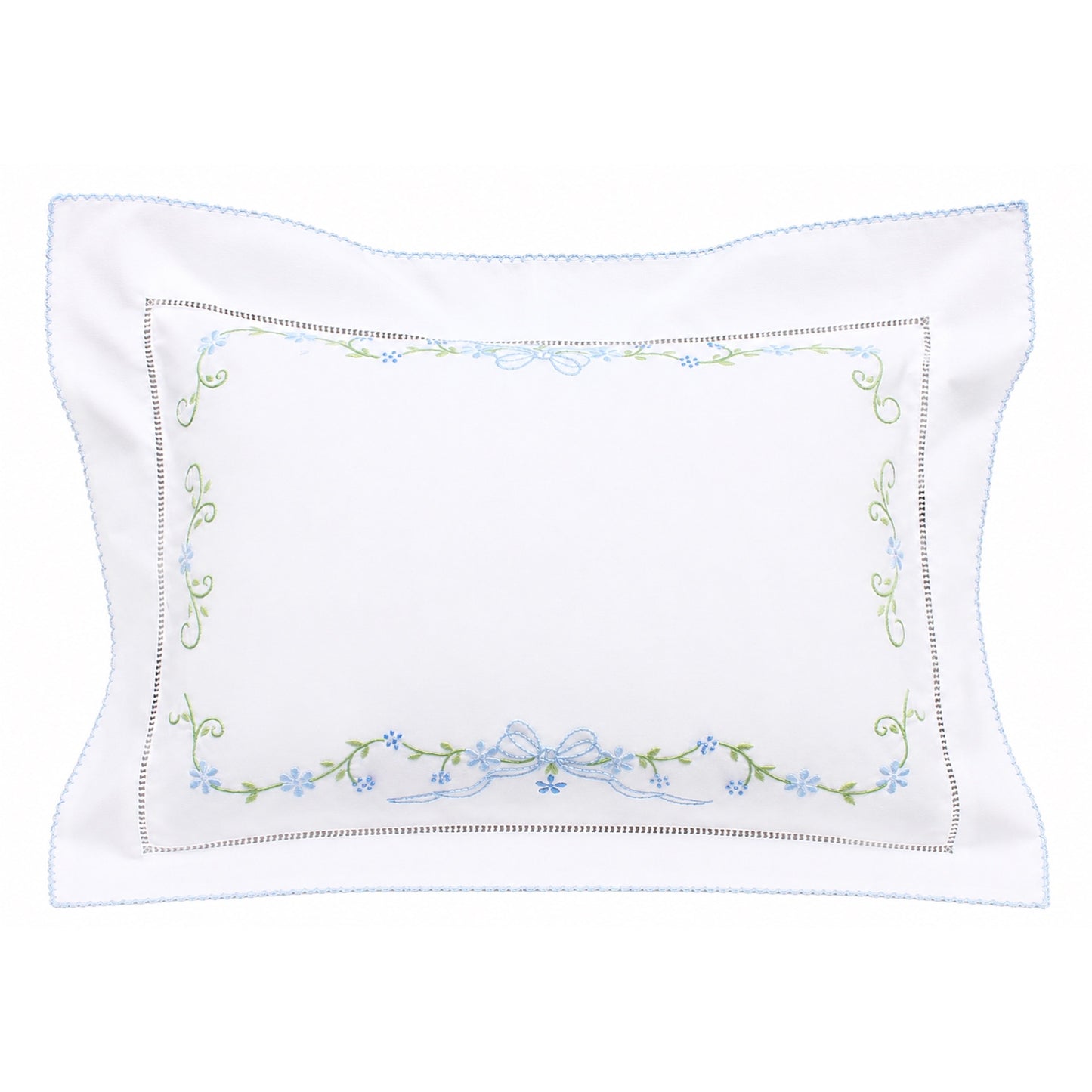 Embroidered Pillow -Bow Garden