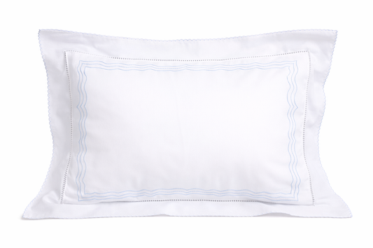 Embroidered Pillow - Blue Frame