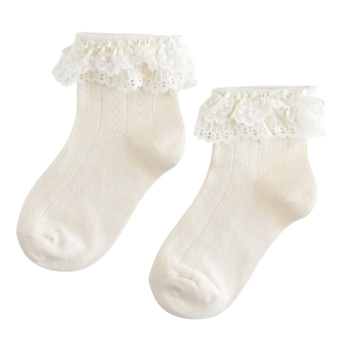 Lace Bobby Socks - Ivory