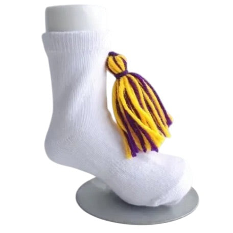 LSU Tassel Socks