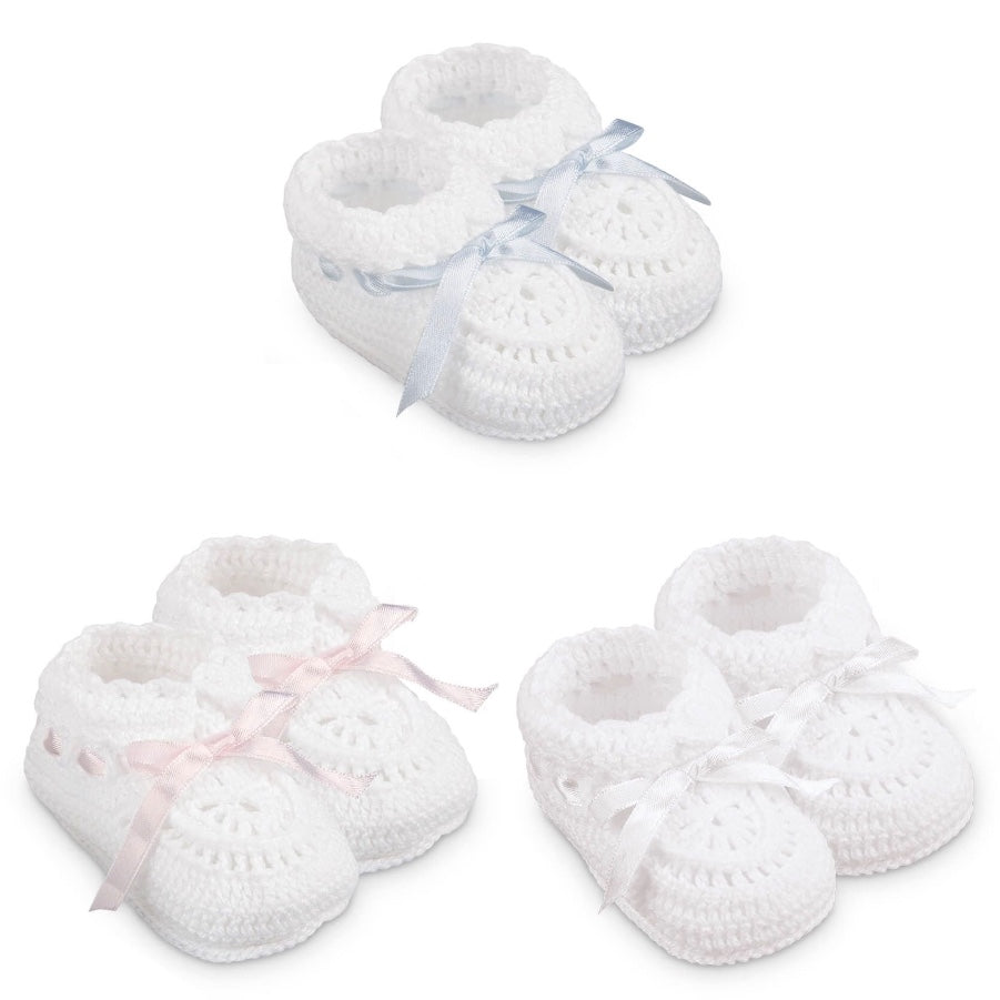 Crochet Ribbon Bootie