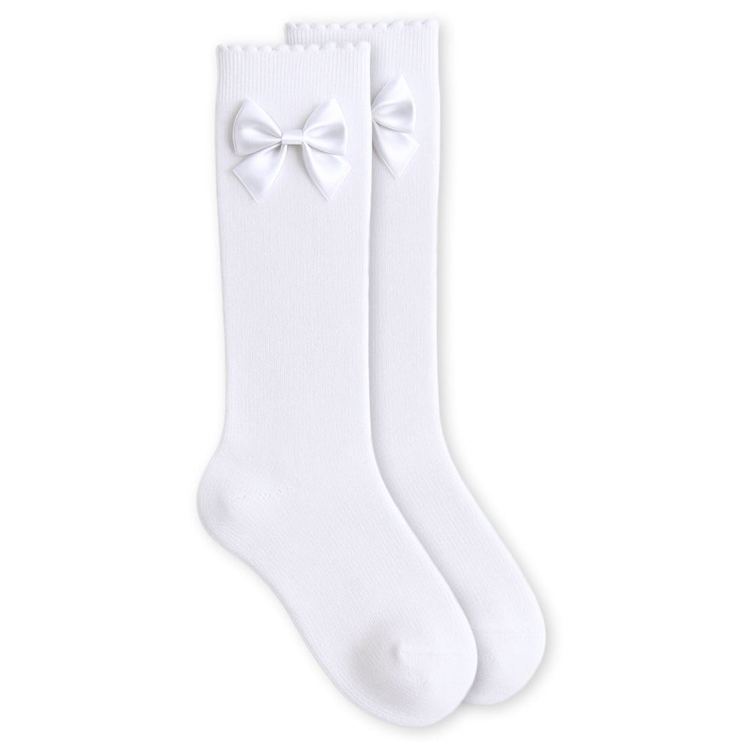 Satin Bow Knee High Socks
