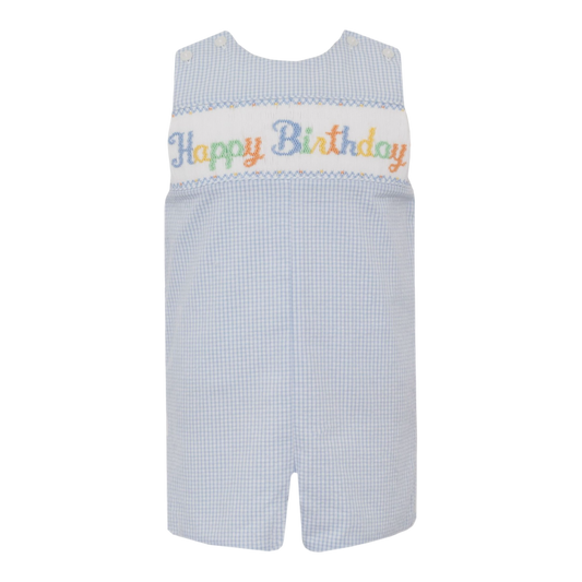Smocked Jon Jon - Happy Birthday