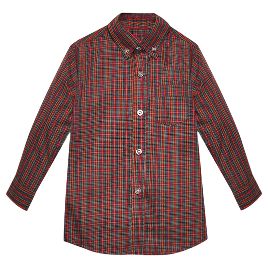 Aurthur Button Down - Red Plaid