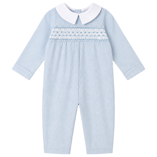 Smocked Overall - Blue