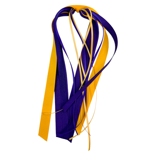 Purple + Gold Streamer Hair Tye