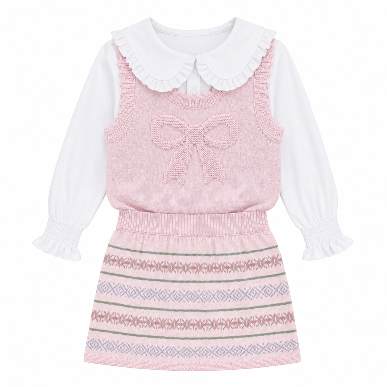 Fair Isle Skirt Set