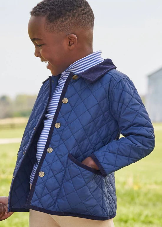 Little English Classic Quilted Jacket Navy Lulu and Bean