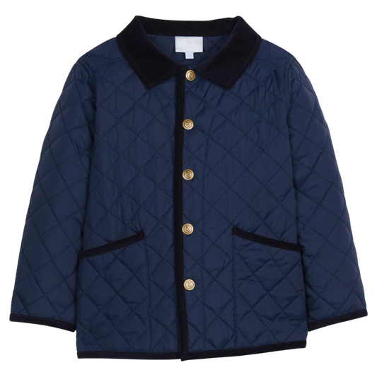 Little English Classic Quilted Jacket - Navy