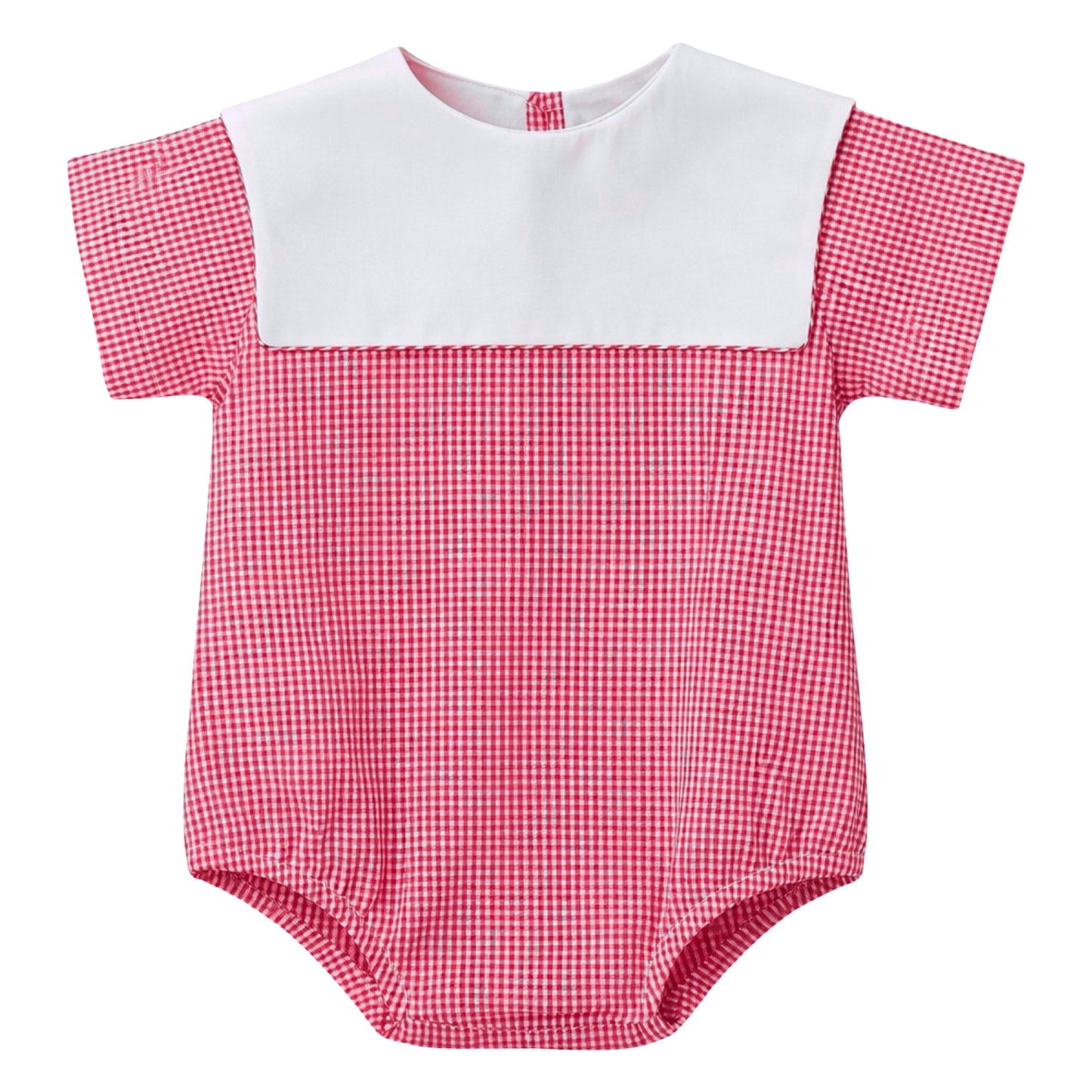 Gingham Collar Bubble - Red