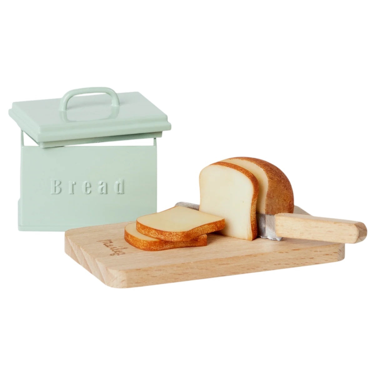 Bread Box With Utensils Miniature