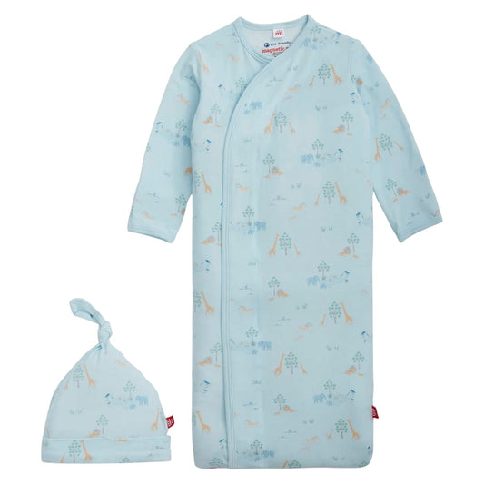 Magnetic Gown + Hat - Safari Blue