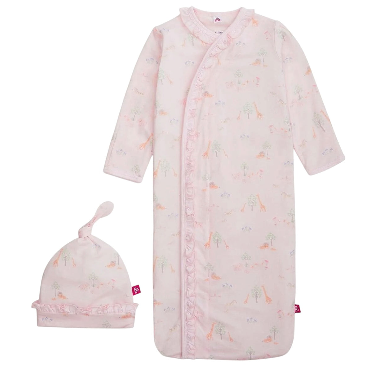 Magnetic Gown + Hat - Safari Pink