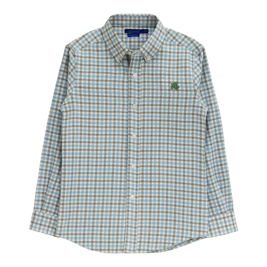 Dressy Button Down - Pigeon Plaid