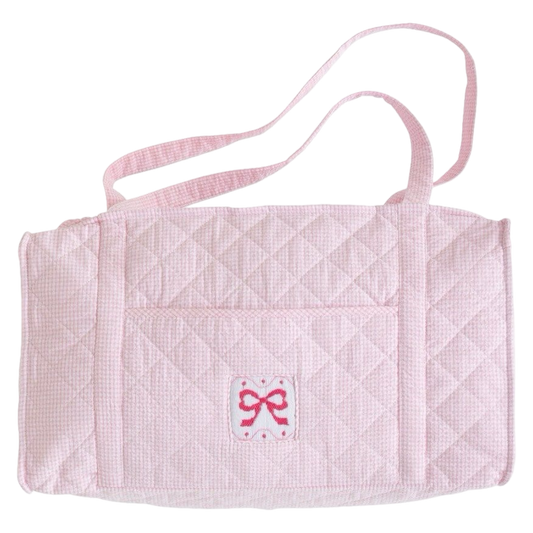 Little English Duffle - Pink Bow