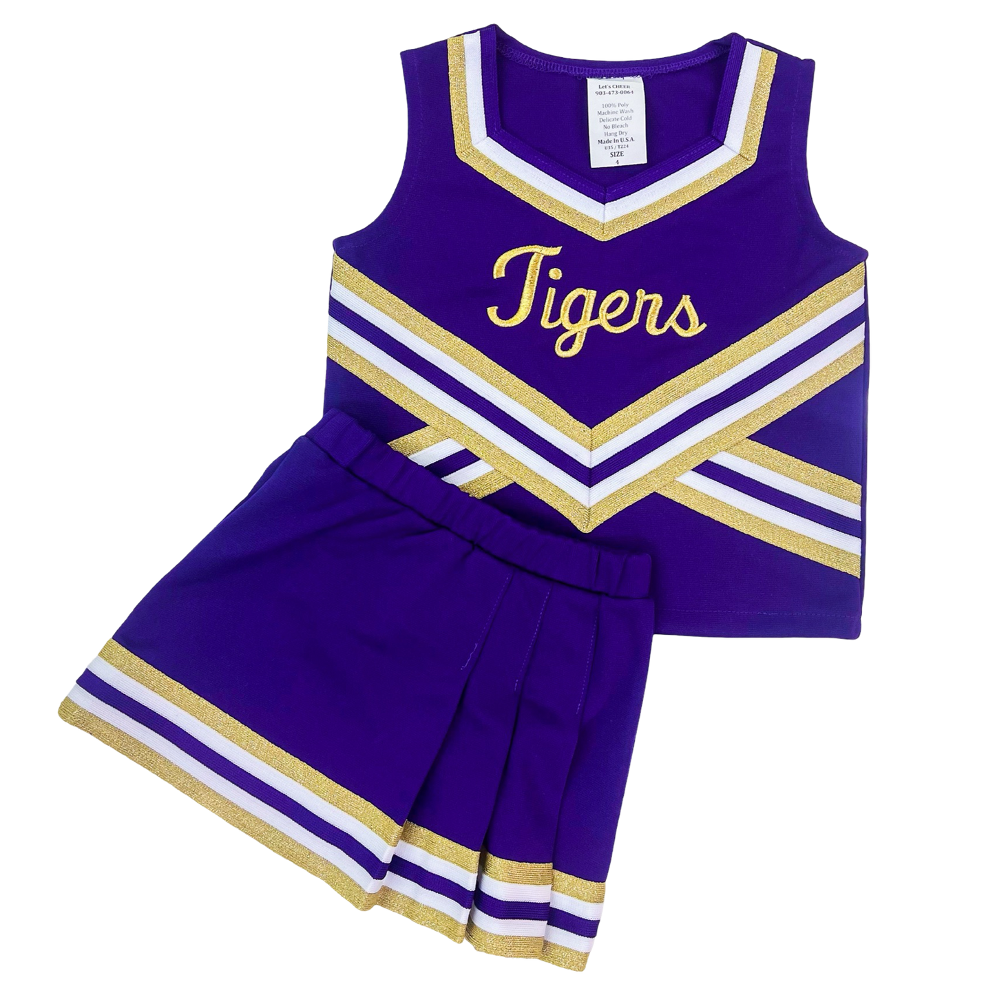 LSU 2 PC Cheer - Metallic Purple