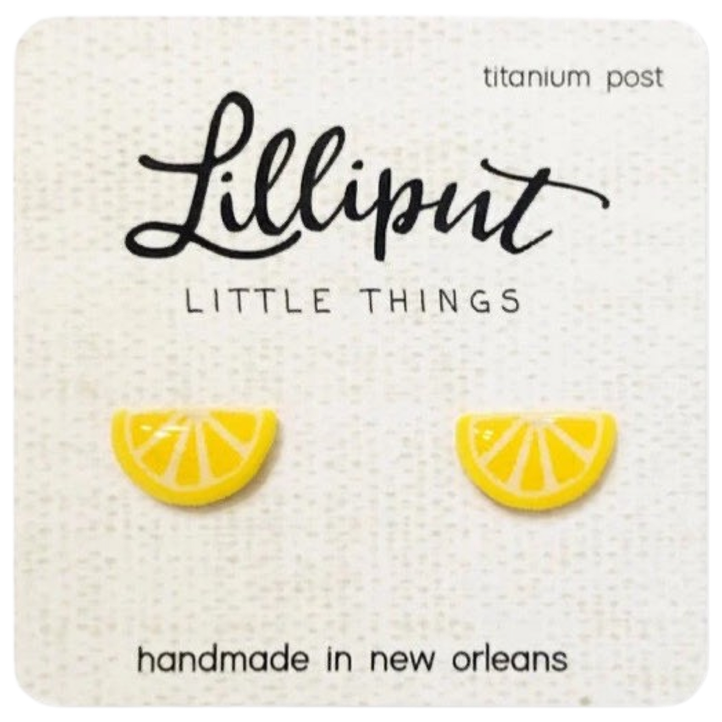 LP Earring - Lemon Wedge