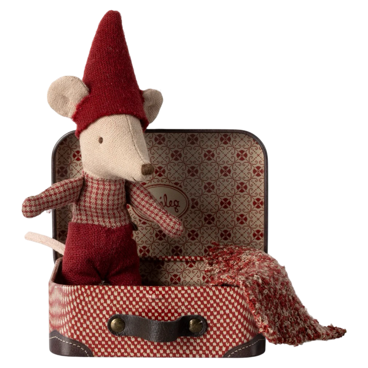 Maileg Christmas Mouse Baby in Suitcase