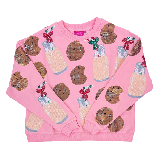 Queen of Sparkles Sweatshirt - Milk + Cookies