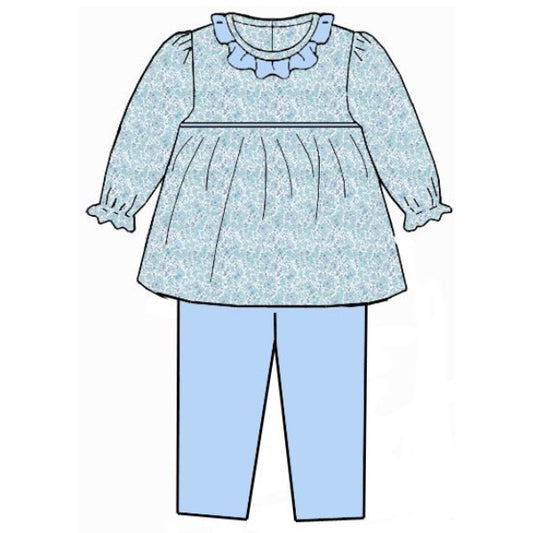 Knit Legging Set - Liberty Blue
