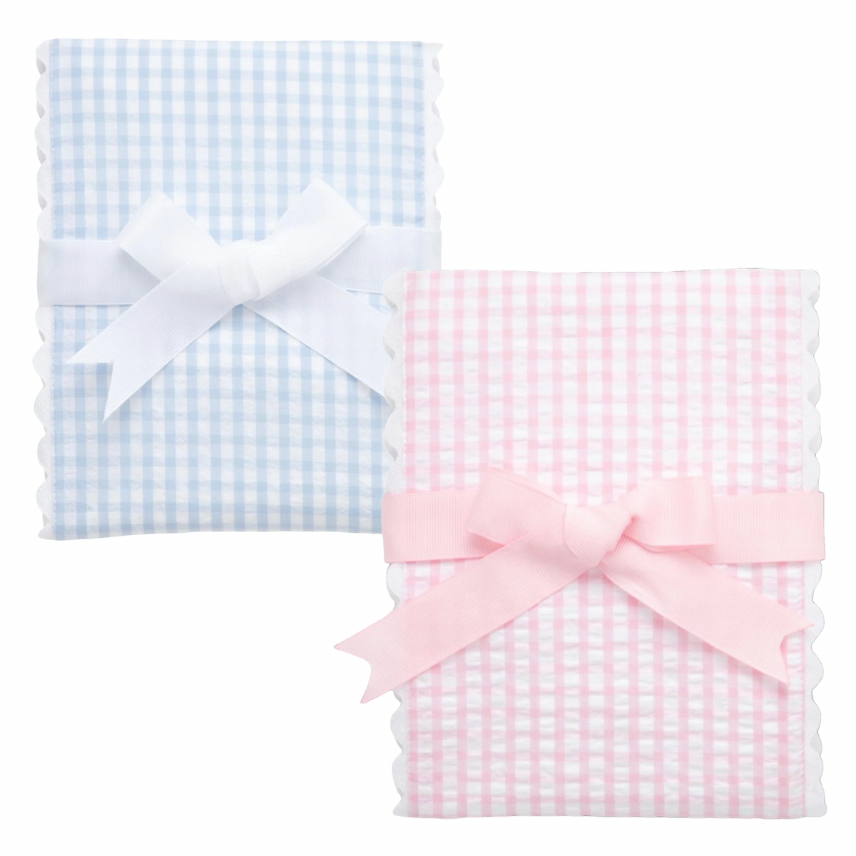 Fancy Fabric Burp Cloth - Big Check