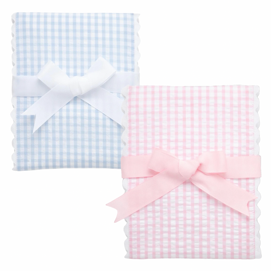 Fancy Fabric Burp Cloth - Big Check