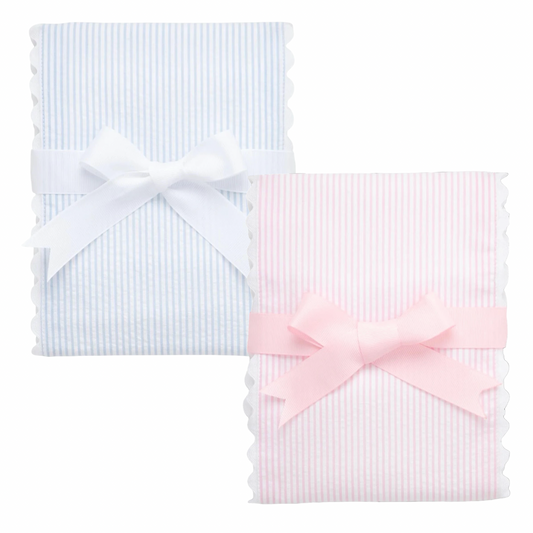 Fancy Fabric Burp Cloth - Seersucker