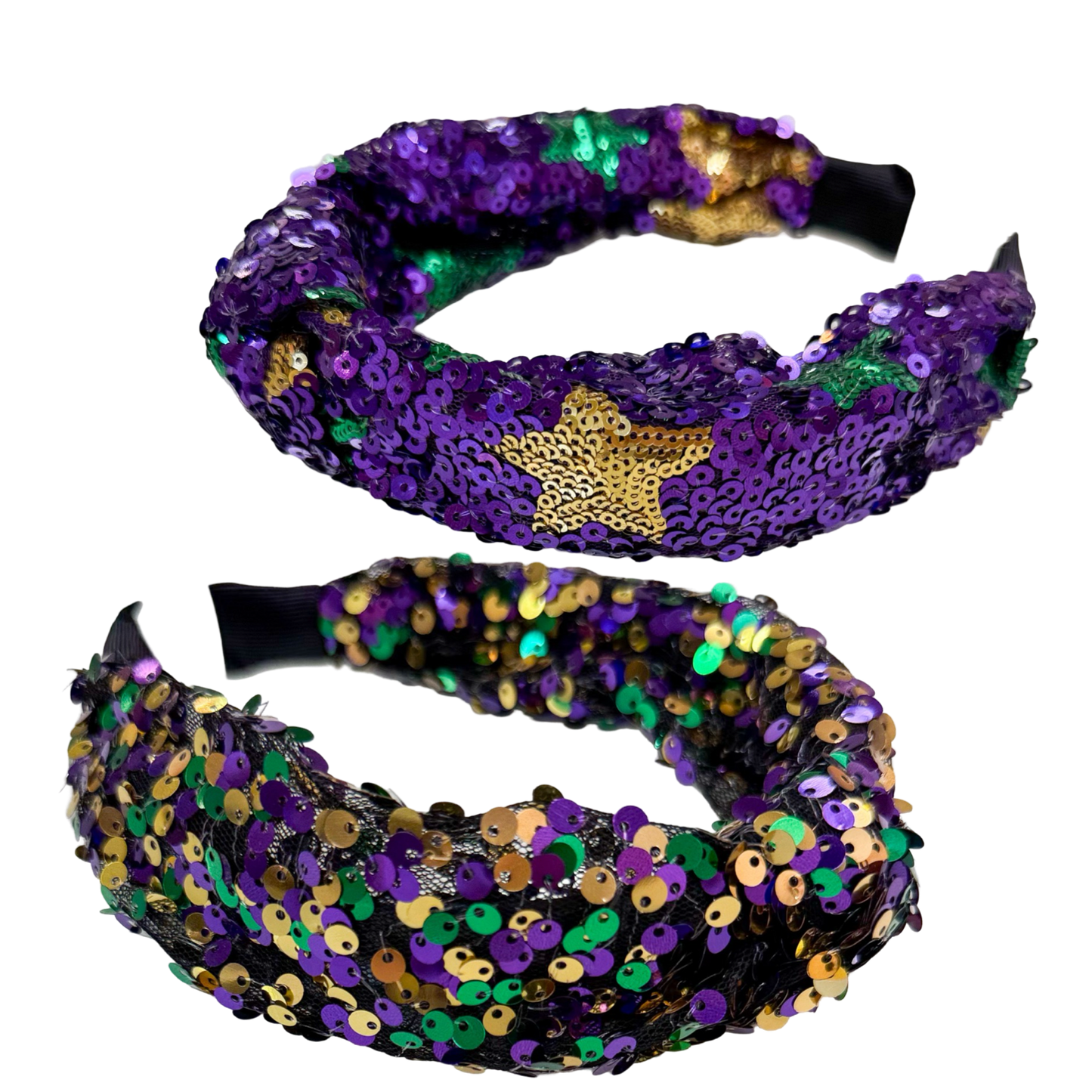 BS Sequined Headband - Mardi Gras