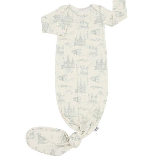 Knotted Gown/Hat - New Orleans Toile