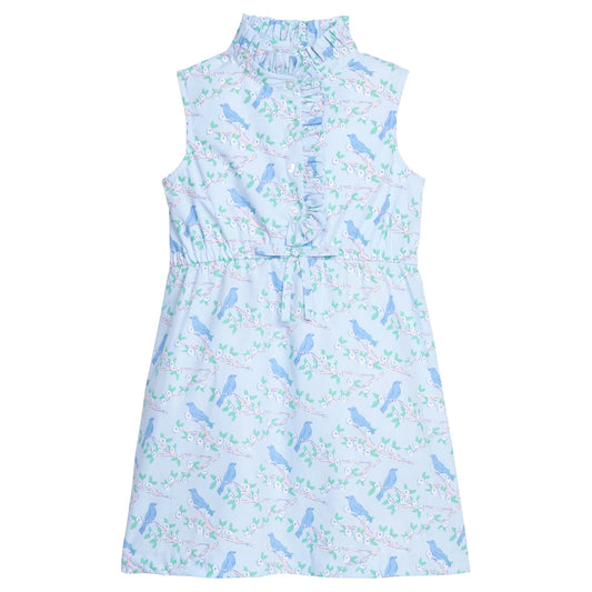 Ruffled Shirt Dress - Cherry Blossom