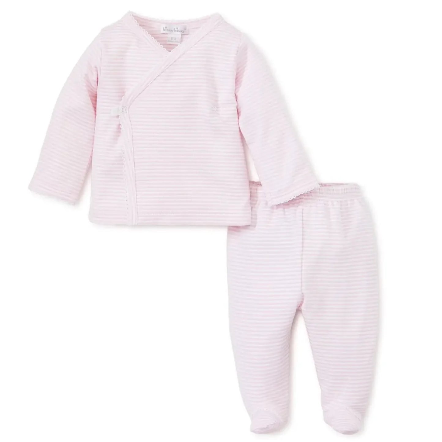 Cross Tee Pant Set - Pink