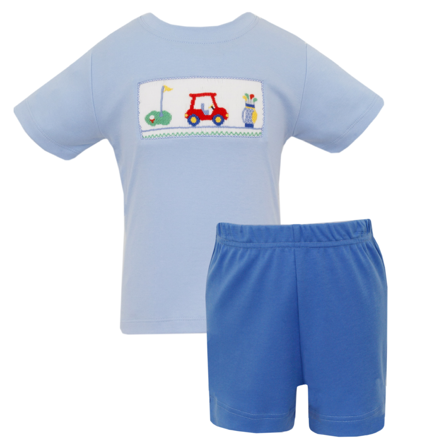 Smocked Short Set - Golf