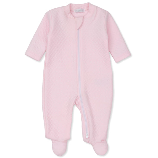 Jacquard Footie - Pink
