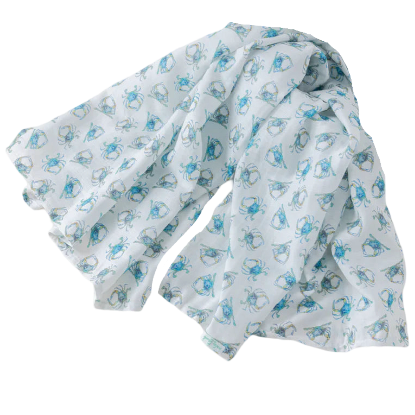 NT Muslin Swaddle - Blue Crab