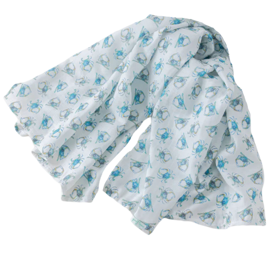 NT Muslin Swaddle - Blue Crab