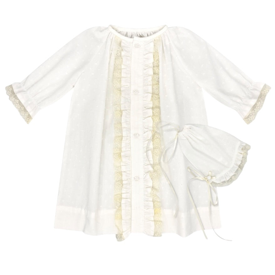 Timeless Daygown Set - White/Ecru